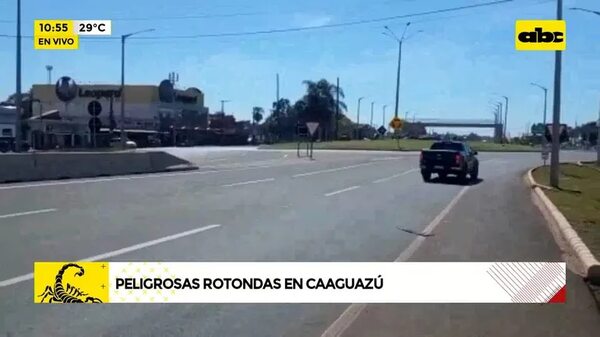 Video: peligrosas rotondas en Caaguazú - ABC Noticias - ABC Color
