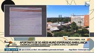 ¿Hasta cuándo? Asegurado del IPS murió en el pasillo por falta de ambulancia - ADN Digital
