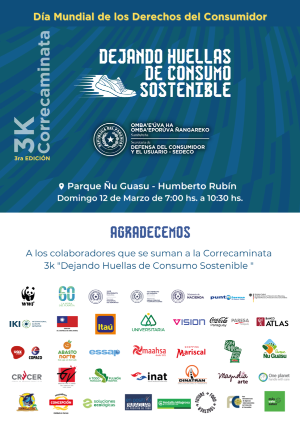 Correcaminata por el Día de los Derechos del Consumidor será este domingo - .::Agencia IP::.