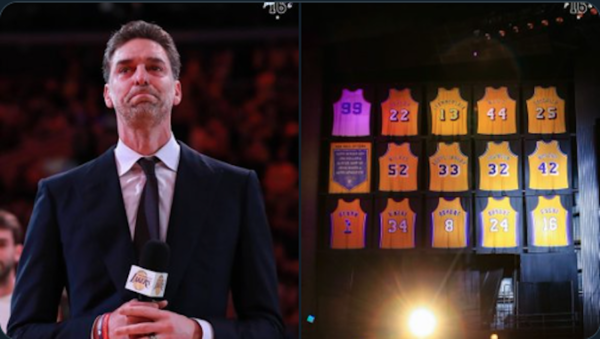 Versus / "¡Gracias, Pau!" Los Lakers encumbran a Gasol a su panteón de leyendas