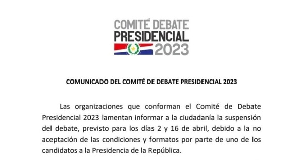 Diario HOY | Se niegan a incluir a más de dos candidatos y suspenden debate presidencial