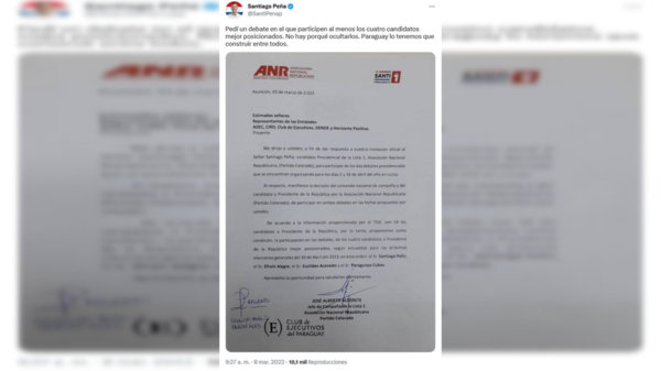 Santiago Peña pide que no se excluyan a candidatos de los debates
