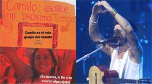 Atendé la frase que le tiró Camilo a una fan paraguaya para que se tatúe
