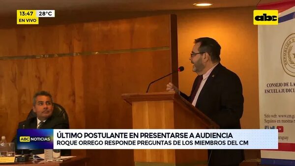 Video: último postulante en presentarse a audiencia - ABC Noticias - ABC Color