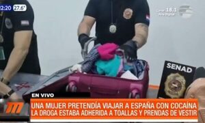 Una mujer pretendía viajar a España con cocaína | Telefuturo