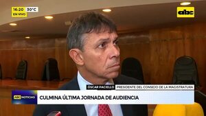 Video: culmina última jornada de audiencia  - ABC Noticias - ABC Color