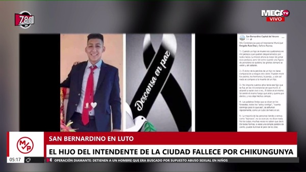 Conmoción en San Ber tras muerte del hijo del intendente por chikungunya - Megacadena — Últimas Noticias de Paraguay