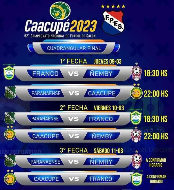 Se juega desde hoy el cuadrangular final del nacional de fútbol de salón - .::Agencia IP::.