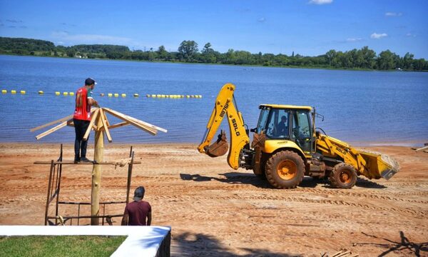Intensifican tareas para habilitar playa Tacurú Pucú