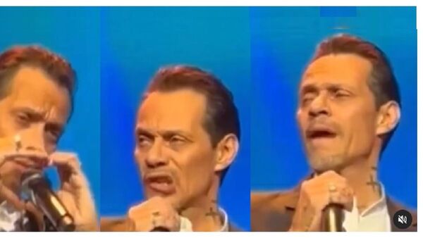 Pillan a Marc Anthony haciendo ndajeko gestos raros en su show