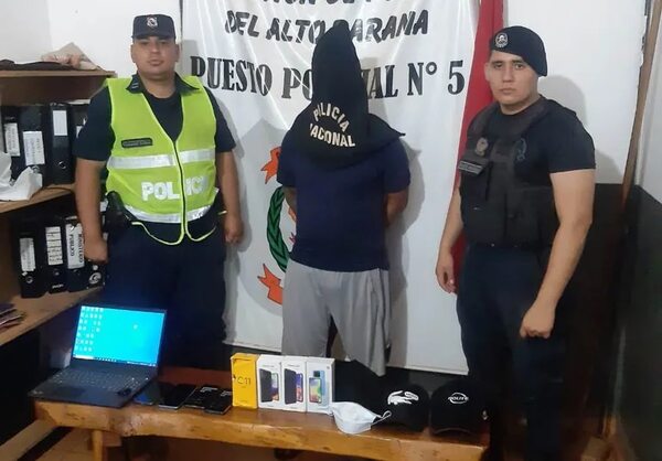 Detienen a sospechoso de sucesivos robos en Alto Paraná - ABC en el Este - ABC Color