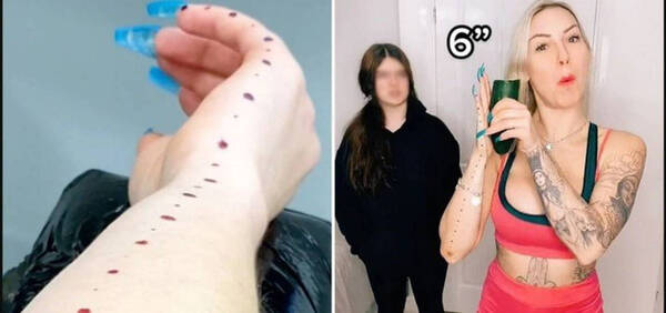 Se mandó a tatuar una ¡regla! en el brazo para medir “amiwis” de sus parejas, he’i