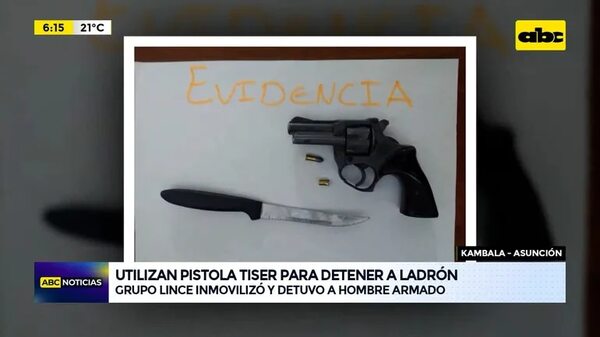 Video: utilizan pistola Taser para detener a ladrón - ABC Noticias - ABC Color