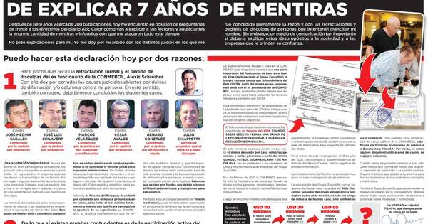 La Nación / Periodista “replica” espacio reservado de Alejandro Domínguez