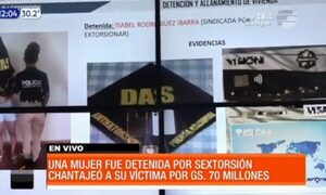 Mujer detenida por sextorsión en Capiatá | Telefuturo