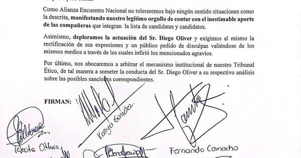 La Nación / Opositores tratan de tapar lamentable propuesta de candidato