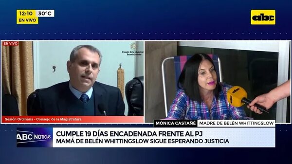 Video: cumple 19 días encadenada frente al PJ - ABC Noticias - ABC Color
