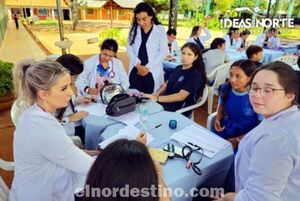 Alumnos de la Escuela Emilio de O’Leary recibieron inspección médica por profesionales y alumnos de Universidad Sudamericana
