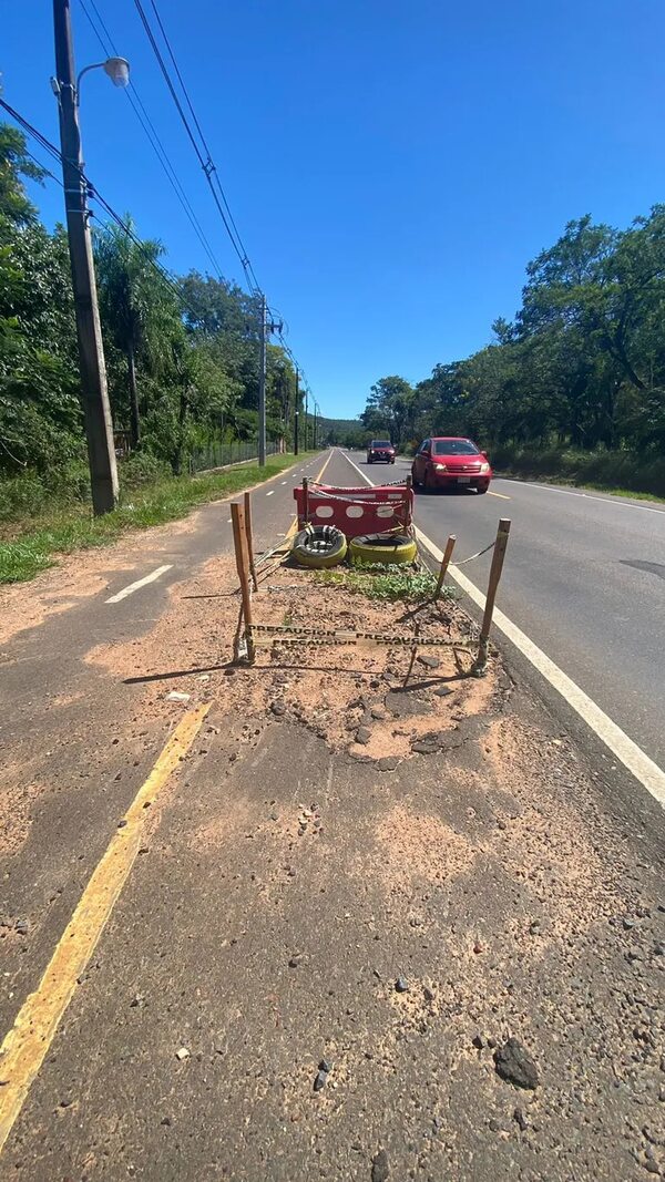 Ciclovía de la ruta Luque - Sanber en pésimo estado pese a cobro peaje - Nacionales - ABC Color