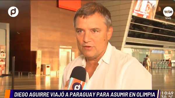 Las primeras palabras de Diego Aguirre como DT de Olimpia