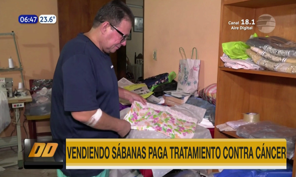 Vendiendo sábanas paga tratamiento contra cáncer | Telefuturo