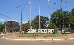 Incidentes frente a la Municipalidad de San Pedro de Ycuamandiyu