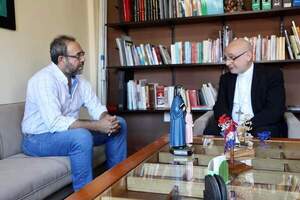 Cerini abordó la situación social con el monseñor Francisco Pistilli