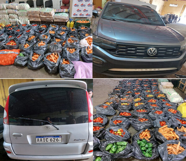 Incautan 2 vehículos, productos frutihortícolas, azúcar, pollo y calzados en el Este - Noticde.com