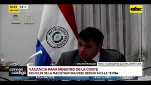 Video: Consejo de la Magistratura debe definir hoy la terna - Crimen y castigo - ABC Color