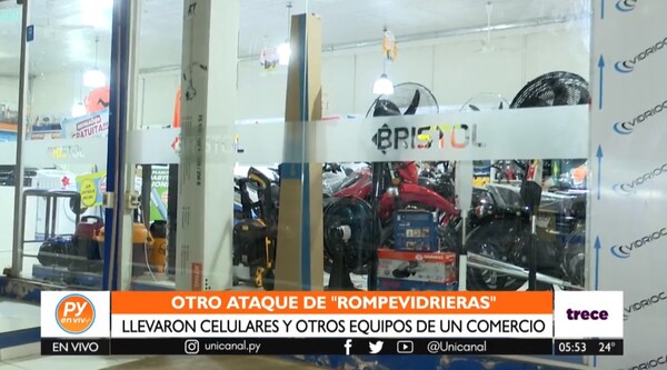 Mismo modus operandi: Desconocidos asaltan local comercial en San Lorenzo - trece