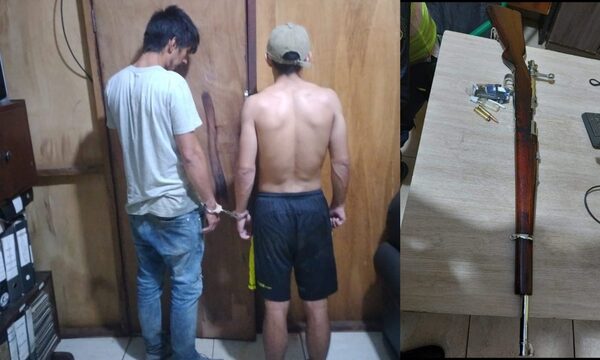 Dos detenidos por realizar disparos y portar armas de forma irregular