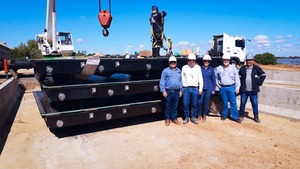 Defensa Costera de Pilar: llegan nuevas compuertas para la estación de bombeo del arroyo San Lorenzo - .::Agencia IP::.