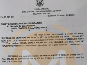 Caso auxiliar fiscal: Automotores afirma que constancia de verificación es falsa · Radio Monumental 1080 AM