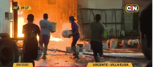 Incendio de gran magnitud en depósito de combustible - C9N