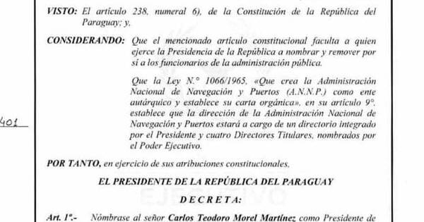 La Nación / Designan a Carlos Morel como nuevo presidente de ANNP