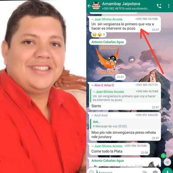 Fuerte discusión del diputado Juancho Acosta por falta de pago de agua a asociación vecinal