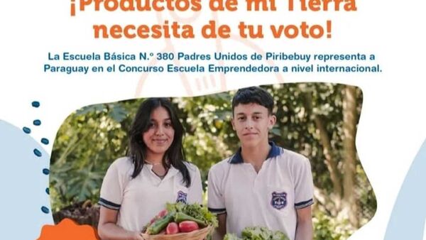 Escuela de Piribebuy compite por un premio internacional y pide votos