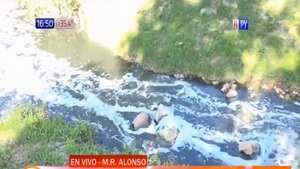 Denuncian contaminación de cauce hídrico en Mariano Roque Alonso - Noticias Paraguay