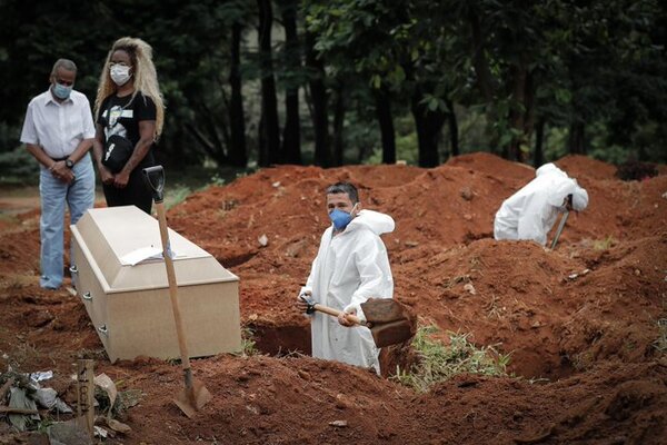 Covid: Brasil registró 328 muertes en una semana