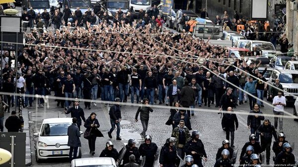 Ultras del Frankfurt y del Napoli protagonizan violento enfrentamiento