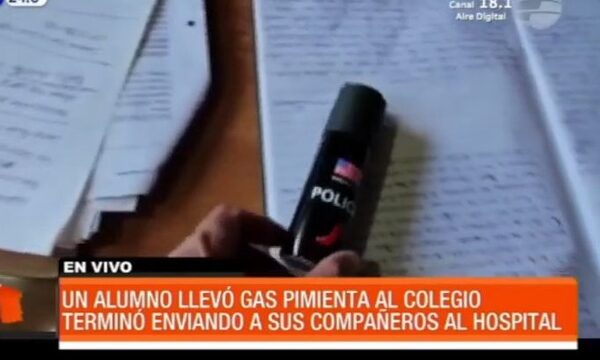 Llevó gas pimienta al colegio y sus compañeros terminaron en el hospital | Telefuturo