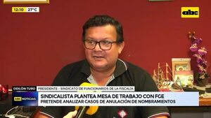 Video: sindicalista plantea mesa de trabajo con FGE - ABC Noticias - ABC Color