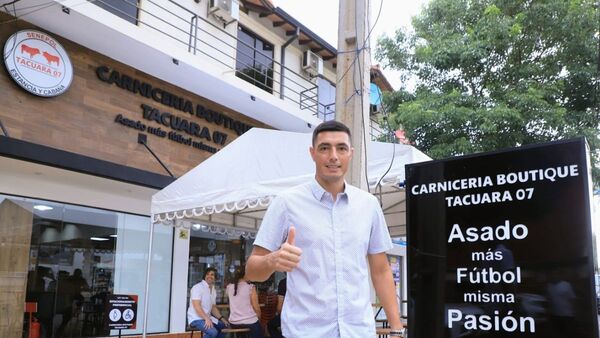 Otro golazo de Tacuara Cardozo: inauguró su carnicería en San Lorenzo