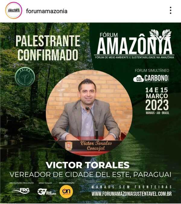 Concejal Torales, panelista en foro internacional sobre medioambiente - La Clave