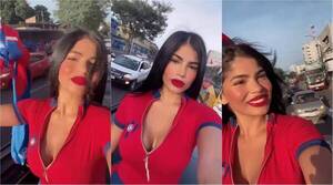 [VIDEO] Princesita de Miss Bombonazo paralizó el tránsito con su look cerrista