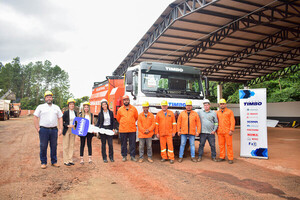 TIMBO entregó camiones SINOTRUK HOWO 266 con bacheadora a la Municipalidad de CDE