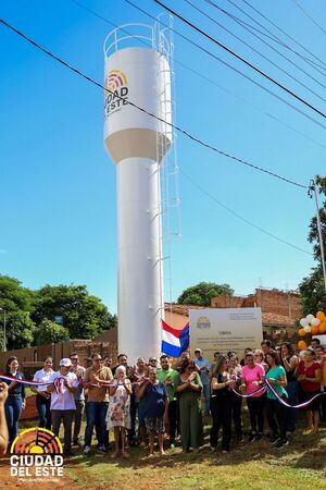 Municipalidad de CDE inaugura nuevo pozo artesiano en barrio Santa Ana - Noticde.com