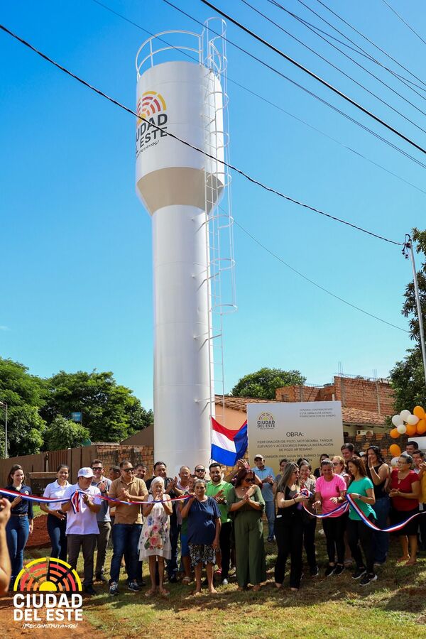 Municipalidad de CDE inaugura nuevo pozo artesiano en barrio Santa Ana - Noticde.com