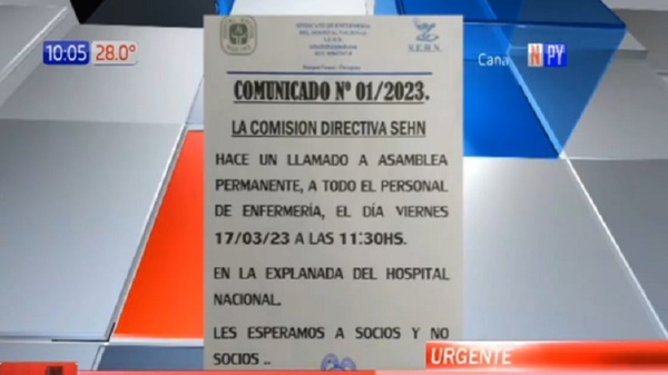 Enfermeros de HNI convocan a asamblea por caso parto no asistido - Noticias Paraguay