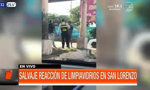 Salvaje reacción de limpiavidrios en San Lorenzo | Telefuturo